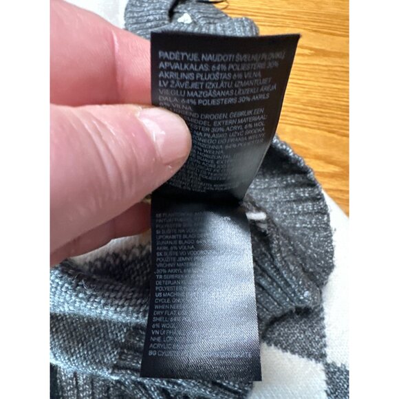 Pringle Of Scotland X H&M Long Sleeve Crew Neck Argyle Knit Sweater Size S - Picture 9 of 12